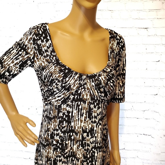 Ann Taylor Graphic Print 3/4 sleeve dress - Picture 2 of 7